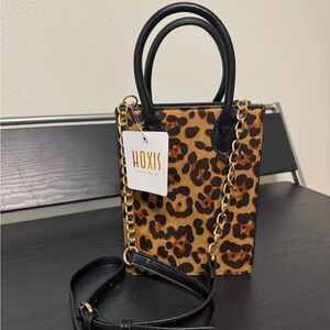 Leopard Print Women's Mini Tote Bag